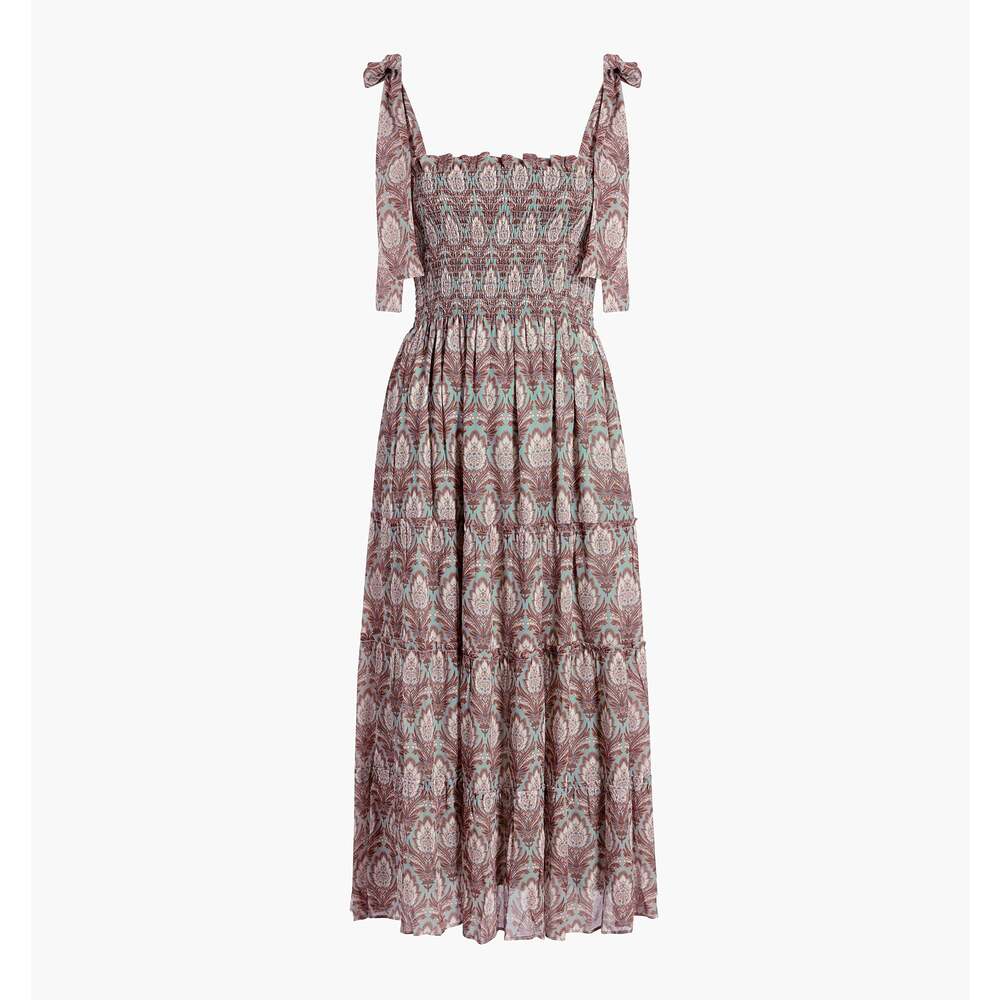 Hill House Pink and Green Patterned Dress